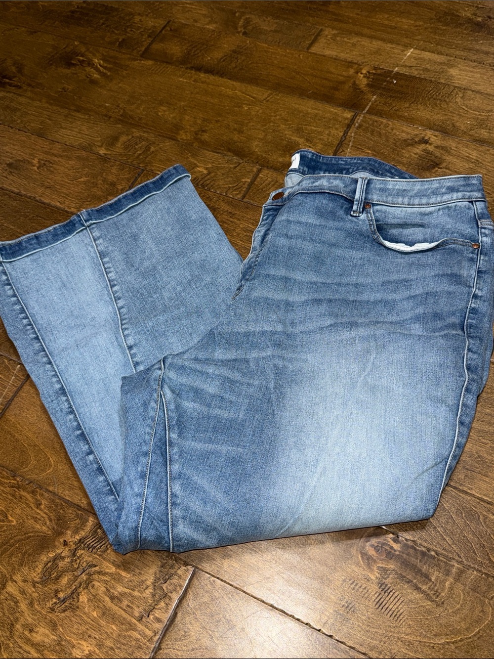Lane Bryant Light Blue Flare Jeans - Wide Leg Denim